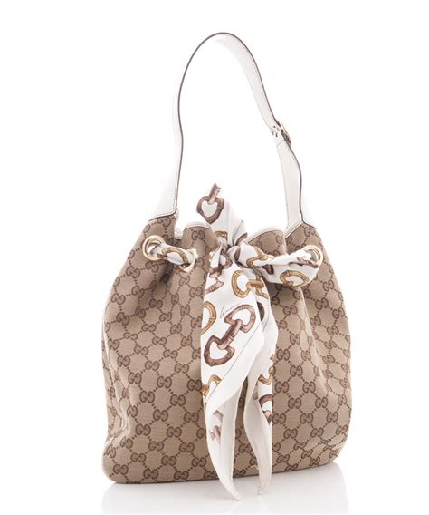 gucci bag canvas with scarf